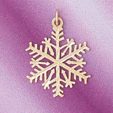 Dazzlers Jewelry Christmas Snowflake Pendant Necklace Charm Bracelet in Yellow, White or Rose Gold …