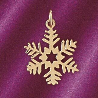Dazzlers Jewelry Christmas Snowflake Pendant Necklace Charm Bracelet in Yellow, White or Rose Gold …