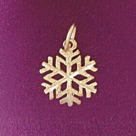 Dazzlers Jewelry Christmas Snowflake Pendant Necklace Charm Bracelet in Yellow, White or Rose Gold …