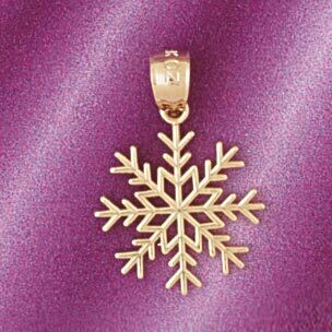 Dazzlers Jewelry Christmas Snowflake Pendant Necklace Charm Bracelet in Yellow, White or Rose Gold …