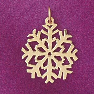 Dazzlers Jewelry Christmas Snowflake Pendant Necklace Charm Bracelet in Yellow, White or Rose Gold …