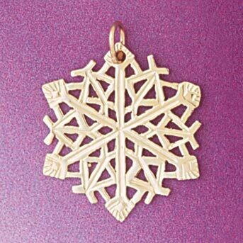 Dazzlers Jewelry Christmas Snowflake Pendant Necklace Charm Bracelet in Yellow, White or Rose Gold …