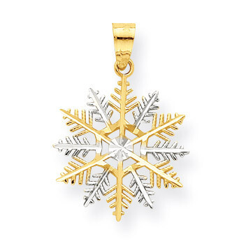 Snowflake Charm 10K Gold &amp; Rhodium 10C986, MPN: 10C986, 886774022697