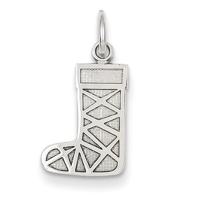 Christmas Stocking Charm 14k White Gold K3188, MPN: K3188, 883957145433