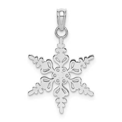Snowflake Charm 14k White Gold Polished K4743W, MPN: K4743W, 637218162451