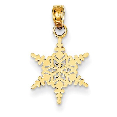 Small Snowflake Pendant 14k Gold K4742, MPN: K4742, 637218017836