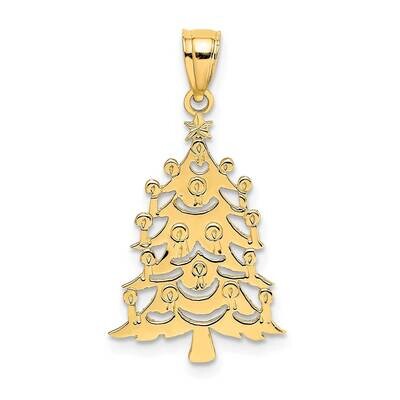 Christmas Tree Charm 14k Gold Polished D1120, MPN: D1120, 637218033867
