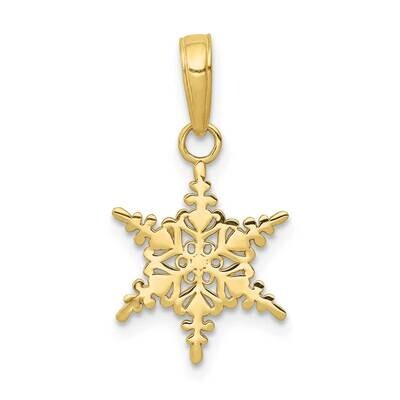 Small Snowflake Pendant 10k Gold 10K4742, MPN: 10K4742,