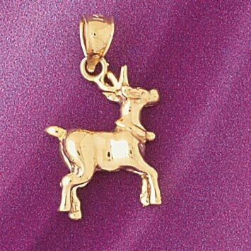 Dazzlers Jewelry Christmas Elves 3D Pendant Necklace Charm Bracelet in Yellow, White or Rose Gold 5…