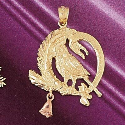 Dazzlers Jewelry Christmas Pendant Necklace Charm Bracelet in Yellow, White or Rose Gold 5534, MPN:…