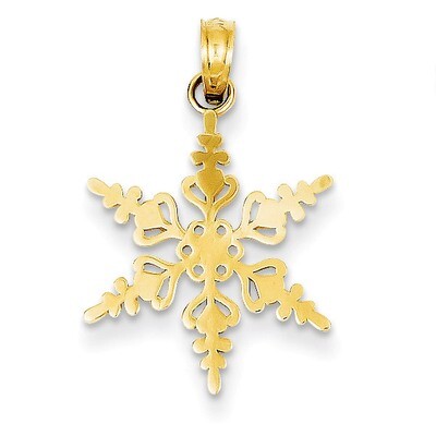 Snowflake Pendant 14k Gold Polished K4743, MPN: K4743, 637218017812