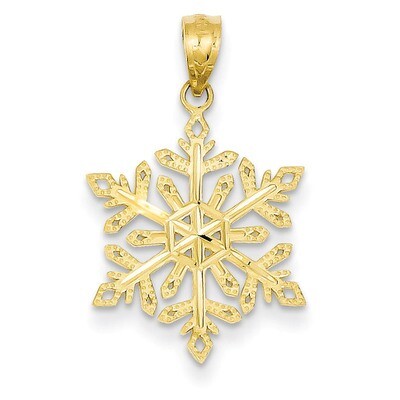 Diamond -Cut Snowflake Pendant 14k Gold YC494, MPN: YC494, 886774072692