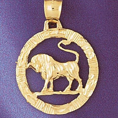 Dazzlers Jewelry Taurus Bull Zodiac Pendant Necklace Charm Bracelet in Yellow, White or Rose Gold 9…