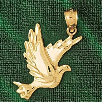 Dazzlers Jewelry Bird Pendant Necklace Charm Bracelet in Yellow, White or Rose Gold 2933, MPN: DZ-2…