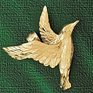 Dazzlers Jewelry Bird Pendant Necklace Charm Bracelet in Yellow, White or Rose Gold 2927, MPN: DZ-2…