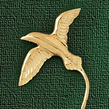 Dazzlers Jewelry Bird Pendant Necklace Charm Bracelet in Yellow, White or Rose Gold 2919, MPN: DZ-2…