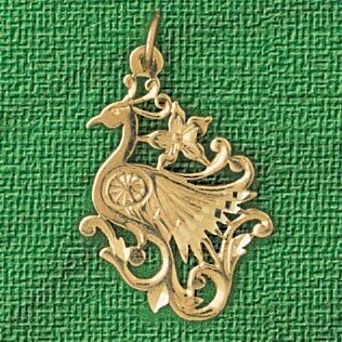Dazzlers Jewelry Bird Pendant Necklace Charm Bracelet in Yellow, White or Rose Gold 3020, MPN: DZ-3…