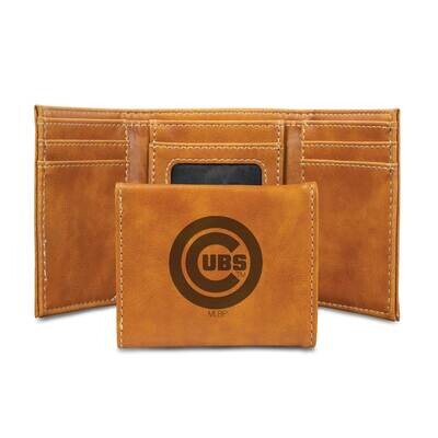 MLB Chicago Cubs Brown Faux Leather Trifold Wallet GC7633, MPN: GC7633, 767345898494