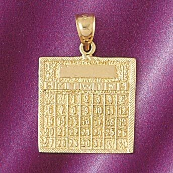 Dazzlers Jewelry Office Calculator Pendant Necklace Charm Bracelet in Yellow, White or Rose Gold 64…