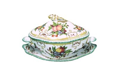 Mottahedeh Duke of Gloucester Tureen &amp; Oval Platter CW1510, MPN: CW1510,
