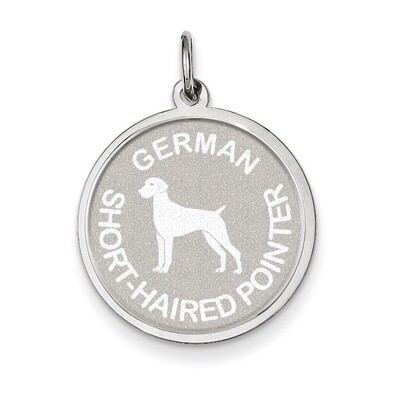 German Shorthaired Pointer Disc Charm Sterling Silver QC2687, MPN: QC2687, 883957136707