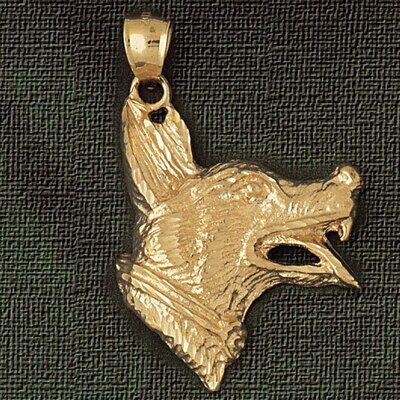 Dazzlers Jewelry German Shepherd Dog Pendant Necklace Charm Bracelet in Yellow, White or Rose Gold …