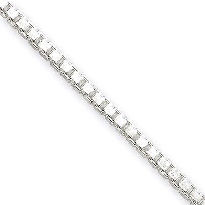 8 Inch 2.5mm Box Chain Sterling Silver QBX050-8, MPN: QBX050-8, 883957904177