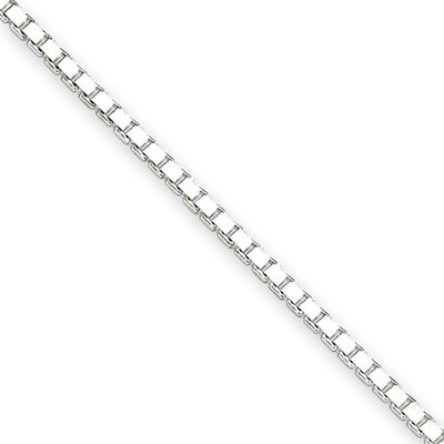 8 Inch 1.9mm Box Chain Sterling Silver QBX037-8, MPN: QBX037-8, 886774412825