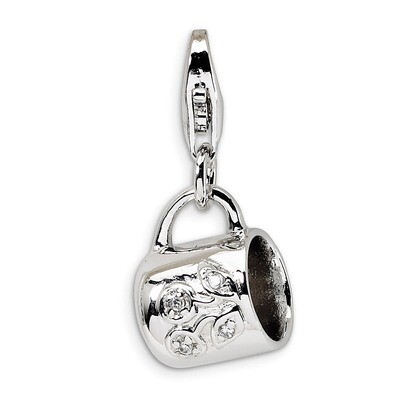 Baby Cup Charm Sterling Silver QCC176 by Amore La Vita, MPN: QCC176, 883957331331