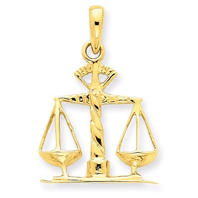 Scales of Justice Pendant 14k Gold K1789, MPN: K1789, 883957901459
