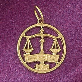 Dazzlers Jewelry Scale Justice Pendant Necklace Charm Bracelet in Yellow, White or Rose Gold 6287, …