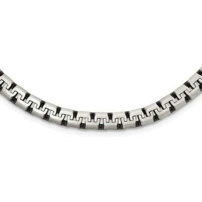 Fancy Antiqued &amp; Brushed Chain 22 Inch Sterling Silver QFC142-22, MPN: QFC142-22,