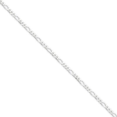7 Inch 3mm Figaro Chain Sterling Silver QFG080-7, MPN: QFG080-7, 883957945187