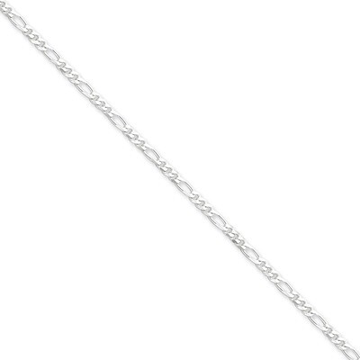 20 Inch 3mm Figaro Chain Sterling Silver QFG080-20, MPN: QFG080-20, 883957945156