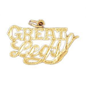 Dazzlers Jewelry Great Legs Pendant Necklace Charm Bracelet in Yellow, White or Rose Gold 10152, MP…