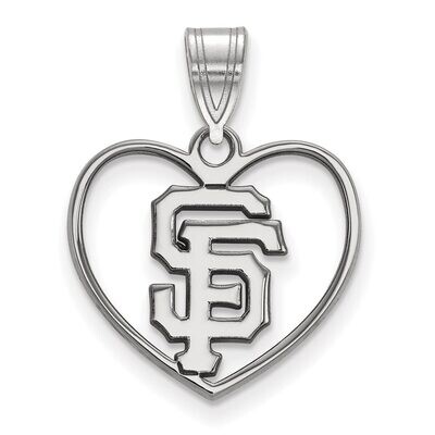 San Francisco Giants Pendant in Heart Sterling Silver SS016GIT, MPN: SS016GIT, 886774627786
