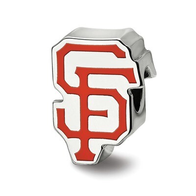 MLB San Francisco Giants SF Enameled Logo Bead Sterling Silver SS500GIT, MPN: SS500GIT, 634401187000