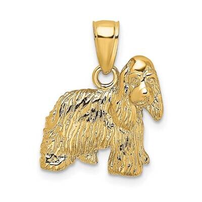 Cocker Spaniel Dog Charm 14k Gold 2-D K6451, MPN: K6451, 637218000418