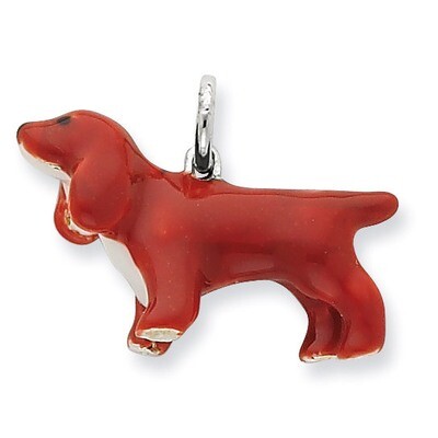 Cocker Spaniel Pendant Sterling Silver Enameled QC7157, MPN: QC7157, 886774373560