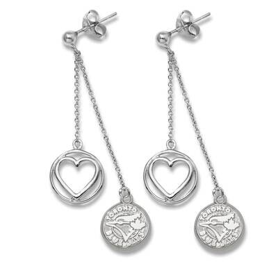 MLB Toronto Blue Jays Beloved Heart Earrings Sterling Silver BLU015BLERD-SS, MPN: BLU015BLERD-SS, 6…