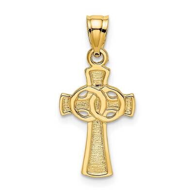 Cross with Eternity Rings Cross Charm 14k Gold Solid K8343, MPN: K8343, 637218016037
