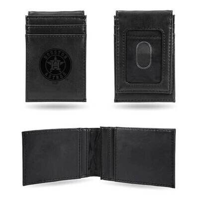 MLB Houston Astros Black Faux Leather Front Pocket Wallet GC7398, MPN: GC7398, 767345894748