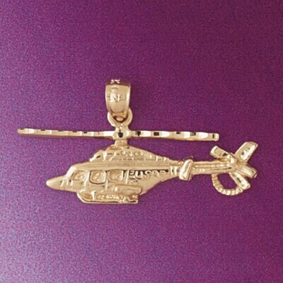 Dazzlers Jewelry Helicopter Pendant Necklace Charm Bracelet in Yellow, White or Rose Gold 4462, MPN…