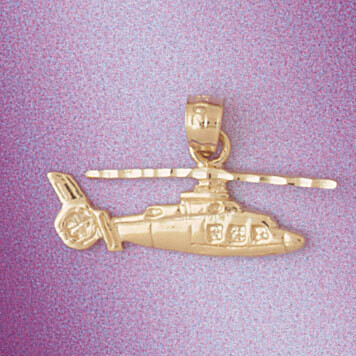 Dazzlers Jewelry Helicopter Pendant Necklace Charm Bracelet in Yellow, White or Rose Gold 4461, MPN…