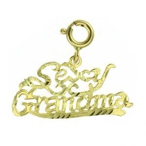 Dazzlers Jewelry Sexy Grandma Grandmother Pendant Necklace Charm Bracelet in Yellow, White or Rose …