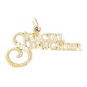 Dazzlers Jewelry Special Daughter Pendant Necklace Charm Bracelet in Yellow, White or Rose Gold 991…
