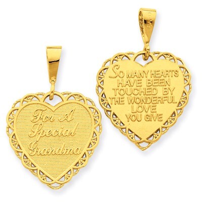 Reversible For A Special Grandma Pendant 14k Gold C1707, MPN: C1707, 883957855868