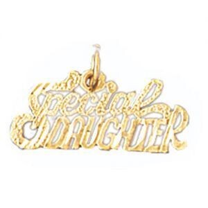 Dazzlers Jewelry Special Daughter Pendant Necklace Charm Bracelet in Yellow, White or Rose Gold 991…
