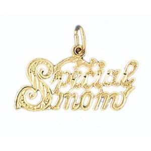 Dazzlers Jewelry Special Mom Pendant Necklace Charm Bracelet in Yellow, White or Rose Gold 9722, MP…