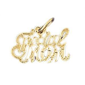 Dazzlers Jewelry Special Mom Pendant Necklace Charm Bracelet in Yellow, White or Rose Gold 9721, MP…